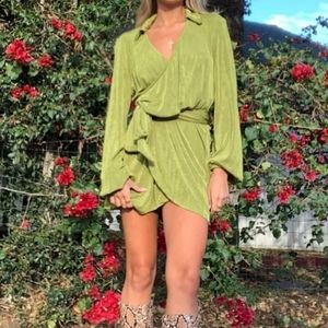 Princess Polly Party Time Mini Green Dress